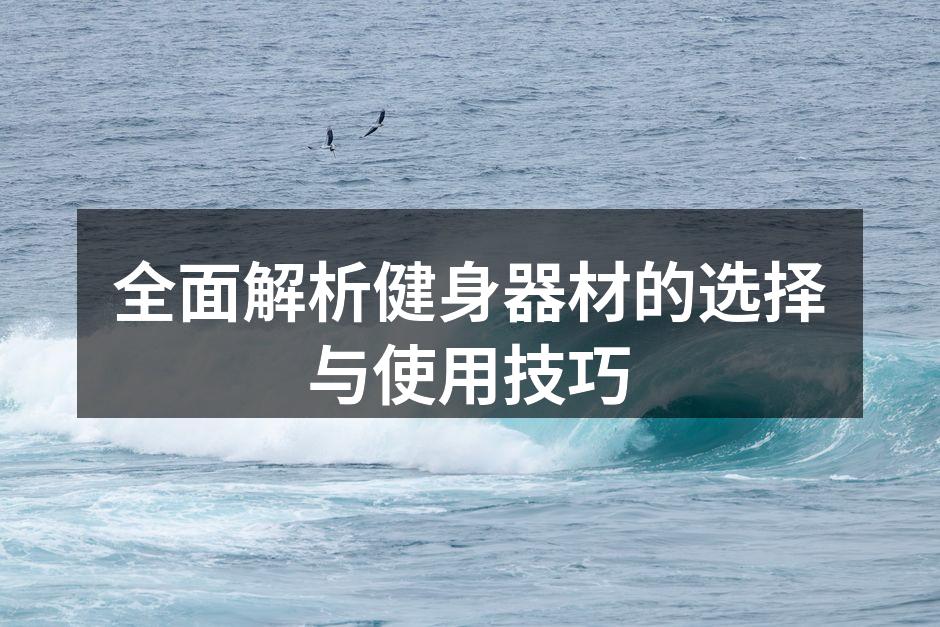全面解析健身器材的选择与使用技巧